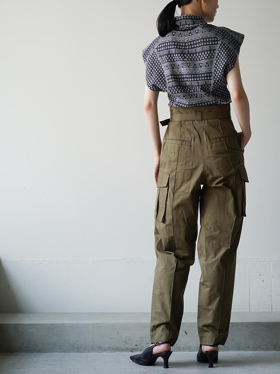Mame Kurogouchi Organic Cotton Twill High Waisted Cargo Mame Kurogouchi Organic Cotton Twill High Waisted Cargo