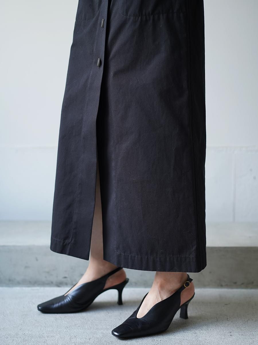 Mame Kurogouchi Organic Cotton Twill Fold-Over Waisted Skirt Mame Kurogouchi Organic Cotton Twill Fold-Over Waisted Skirt
