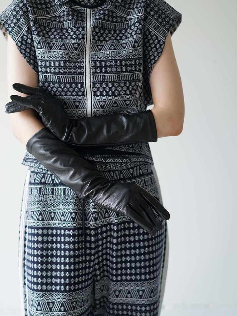Mame Kurogouchi Leather Long Dress Gloves - Altamira Mame Kurogouchi Leather Long Dress Gloves - Altamira