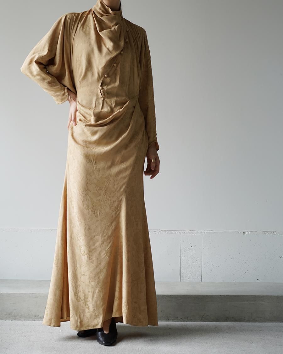Mame Kurogouchi Floral Jacquard Draped Dress - Altamira Mame Kurogouchi Floral Jacquard Draped Dress - Altamira