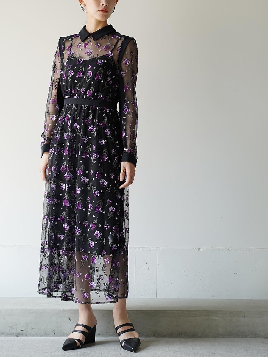 LOKITHO Flower Embroidery Long Dress - Altamira LOKITHO Flower Embroidery Long Dress - Altamira