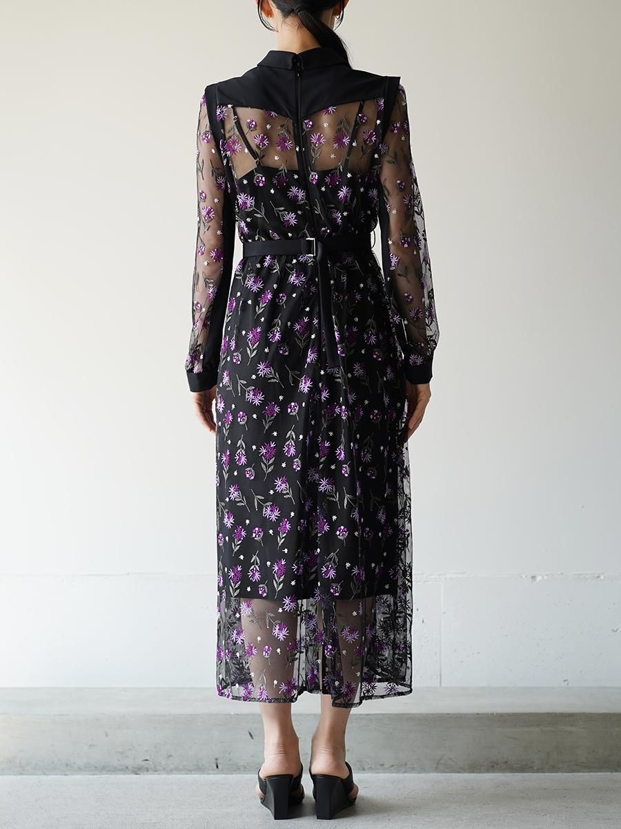 LOKITHO Flower Embroidery Long Dress - Altamira