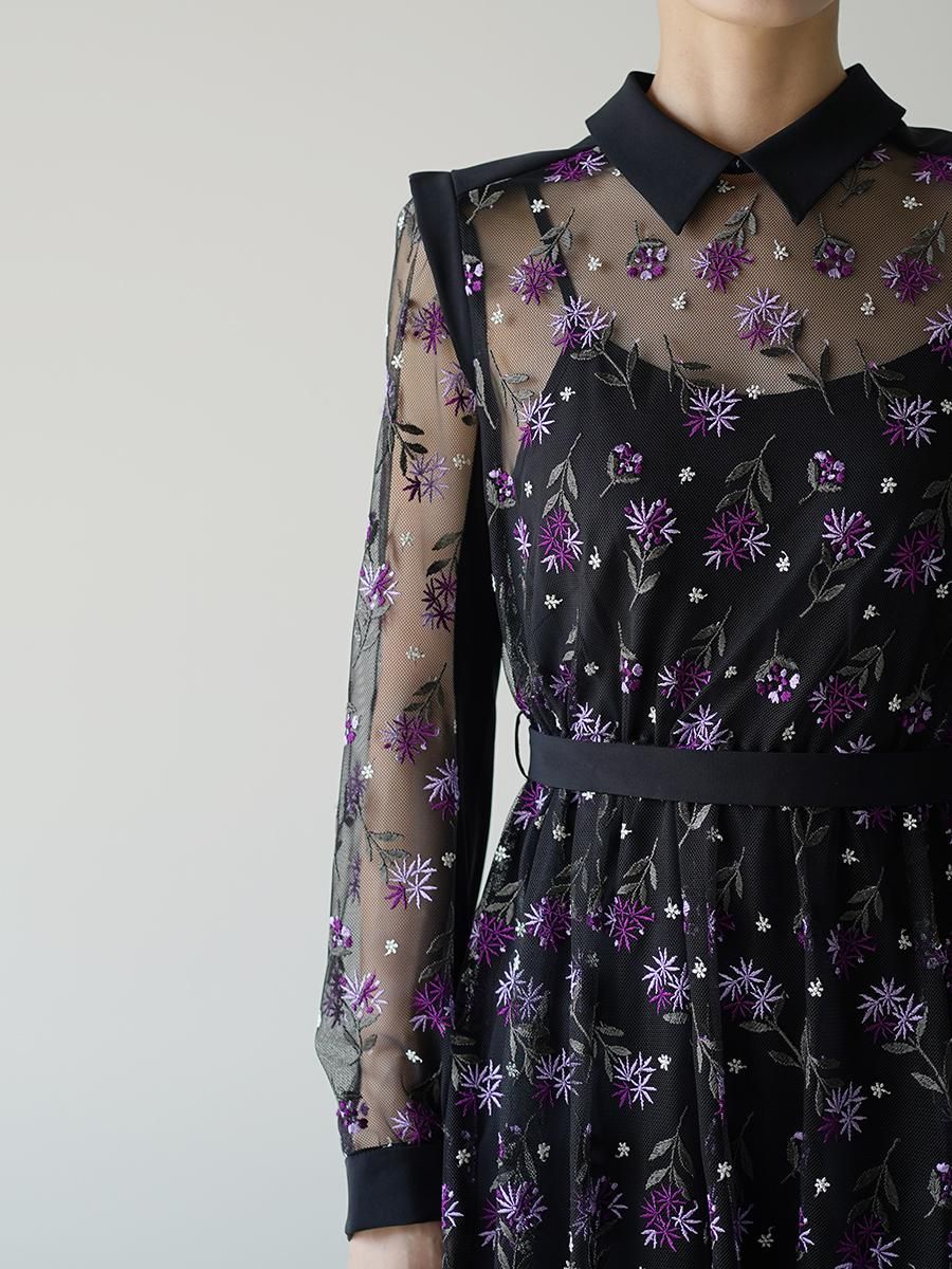 LOKITHO Flower Embroidery Long Dress - Altamira