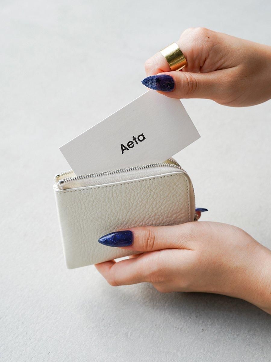 aetaレザー財布 Aeta/L-SHAPED WALLET(BLACK)