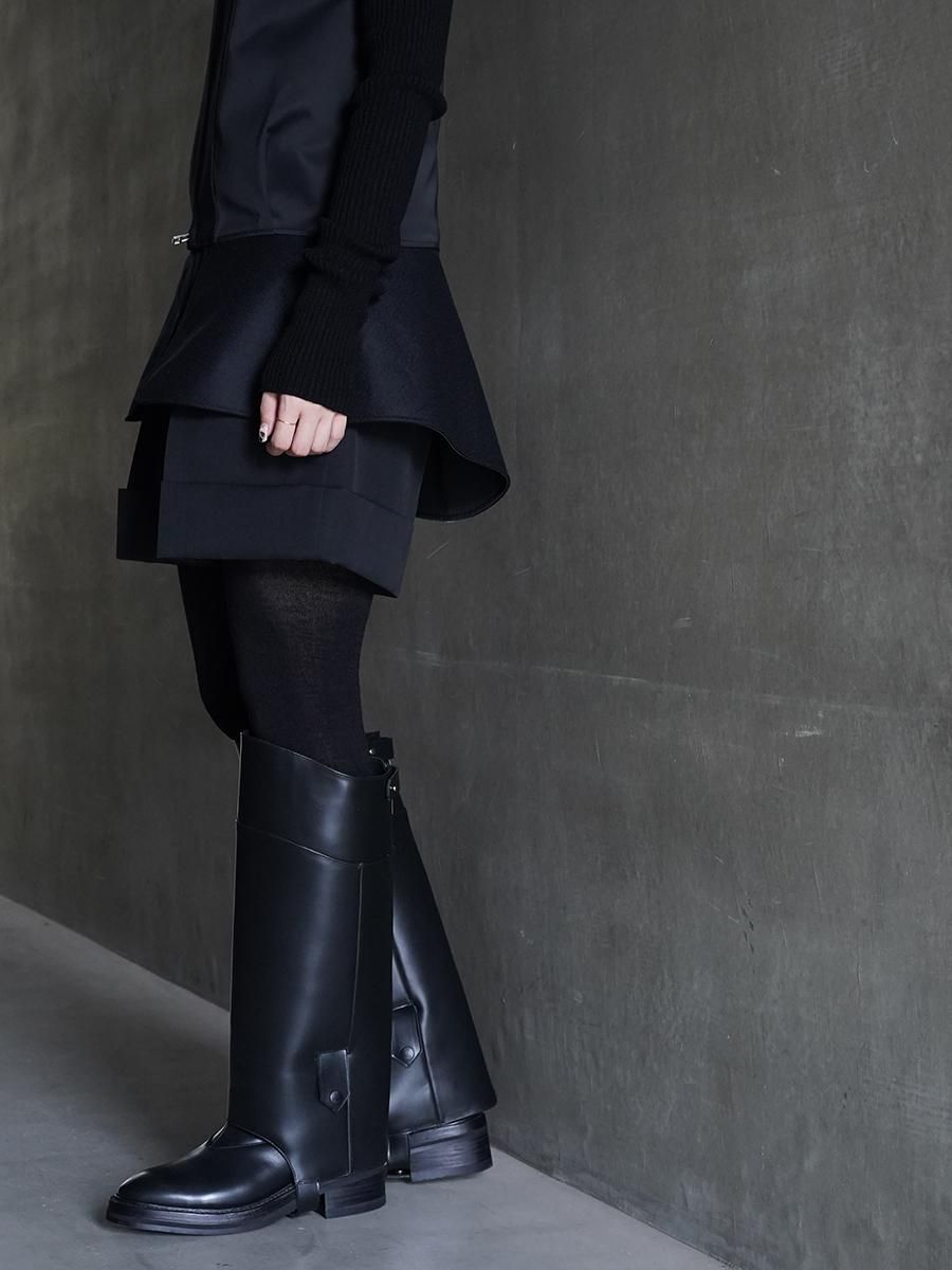 THE RERACS COW LEATHER COVER LONG BOOTS - Altamira THE RERACS COW LEATHER COVER LONG BOOTS - Altamira