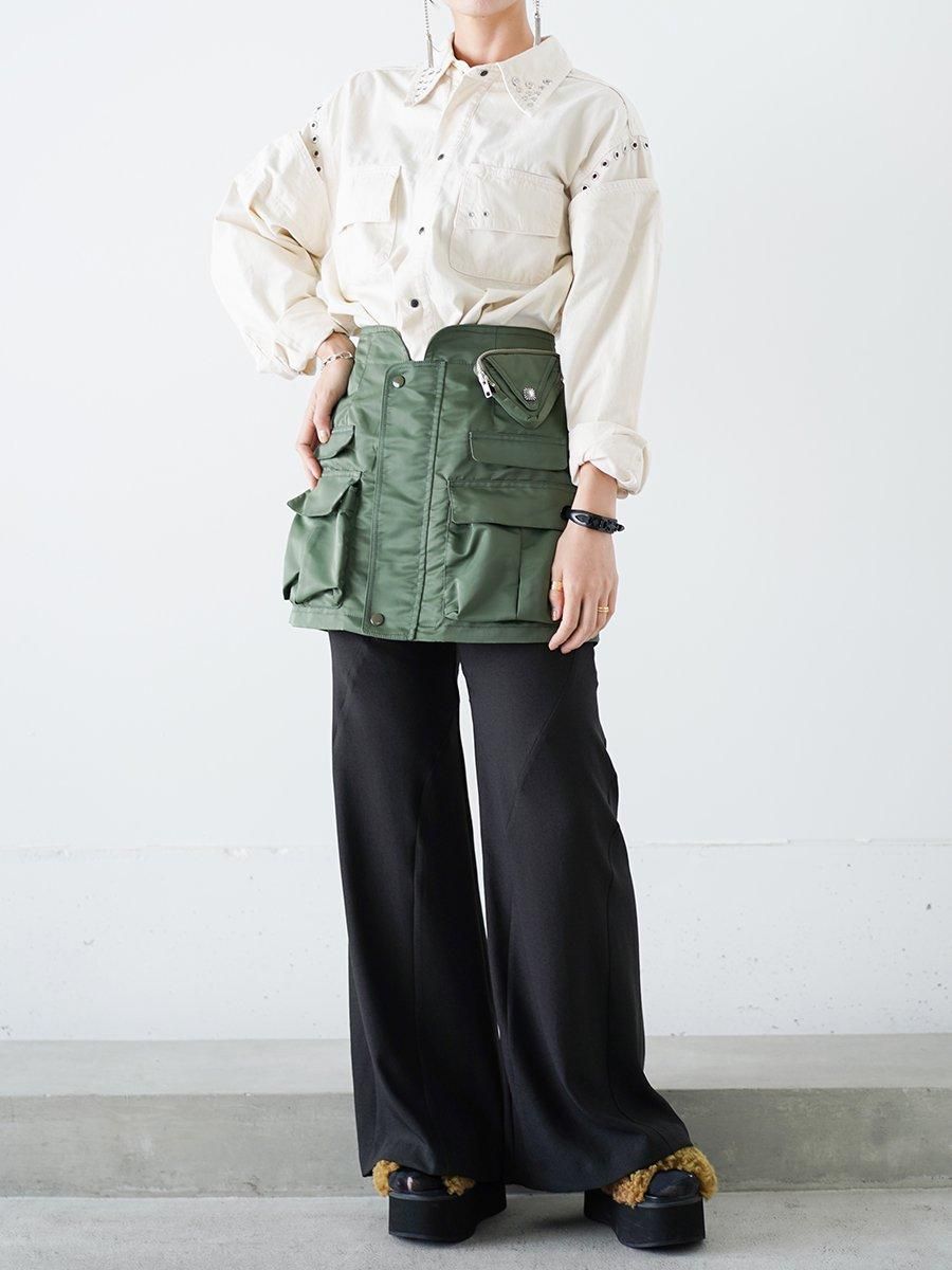 【TOGA PULLA/トーガプルラ】Nylon twill スカート TOGA PULLA Nylon twill mini skirt - Altamira