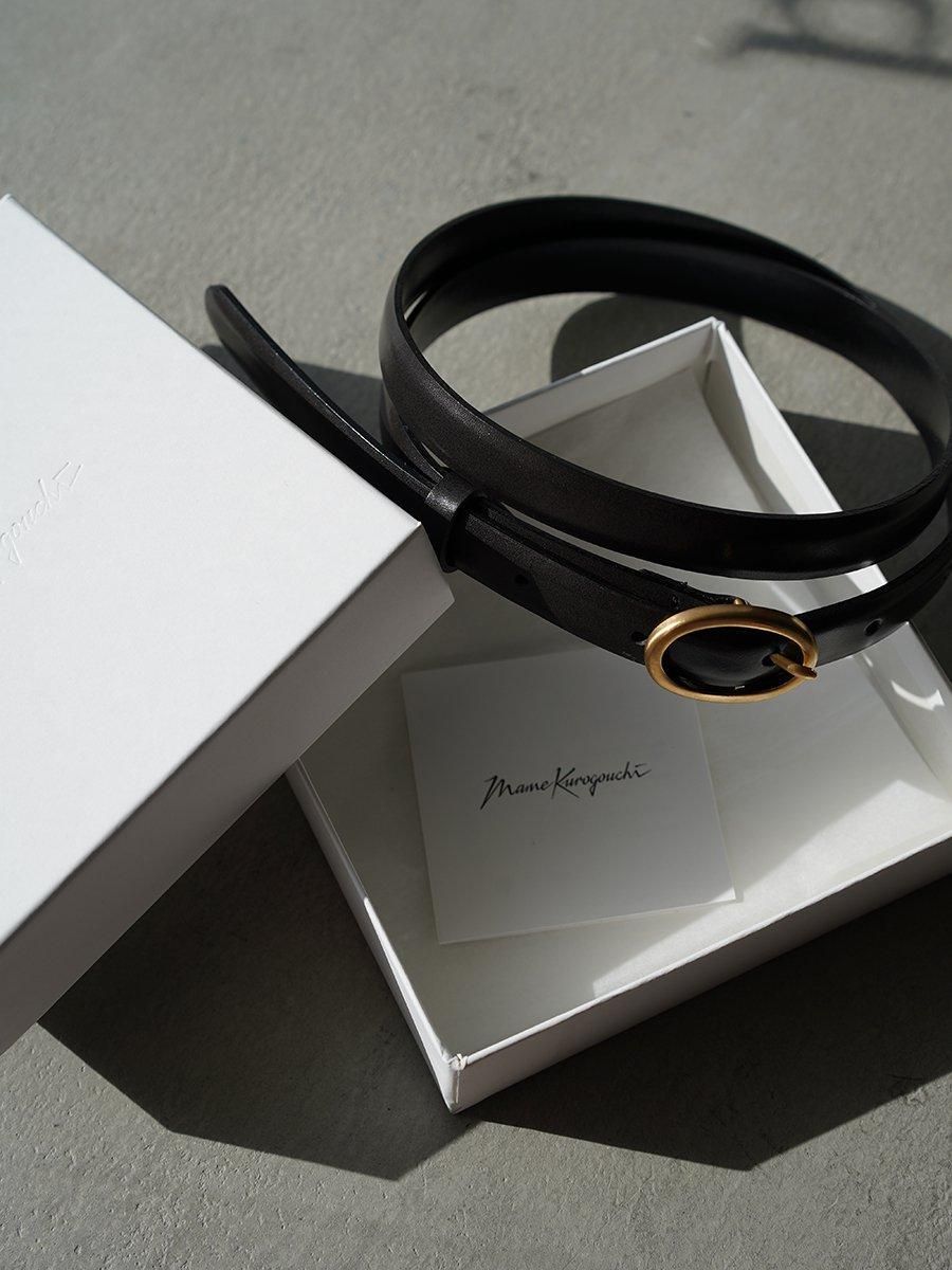 マメクロゴウチ Cow Hide Leather Narrow Belt Mame Kurogouchi（マメクロゴウチ）2025AW カウハイドレザー