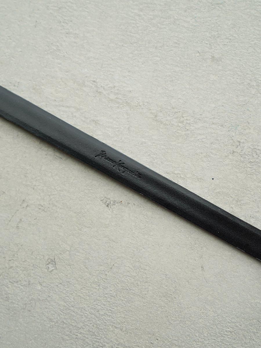 Mame Kurogouchi Cow Hide Leather Narrow Belt - Altamira