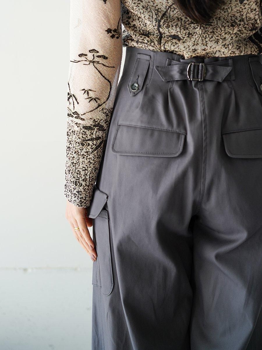 Mame Kurogouchi Organic Cotton Twill High Waisted Wide Mame Kurogouchi Organic Cotton Twill High Waisted Wide