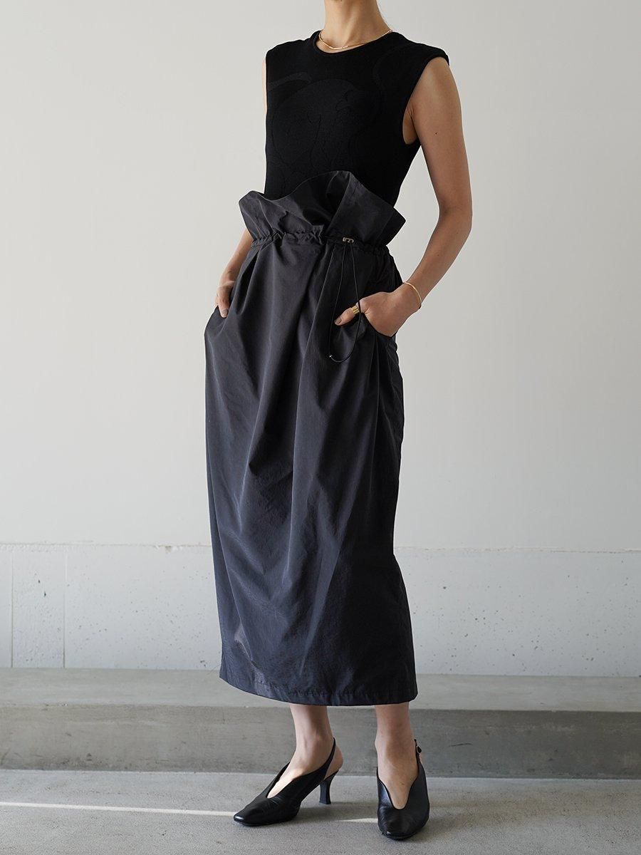Mame Kurogouchi(マメ) Cording Embroidered Nep-Cotton Skirt