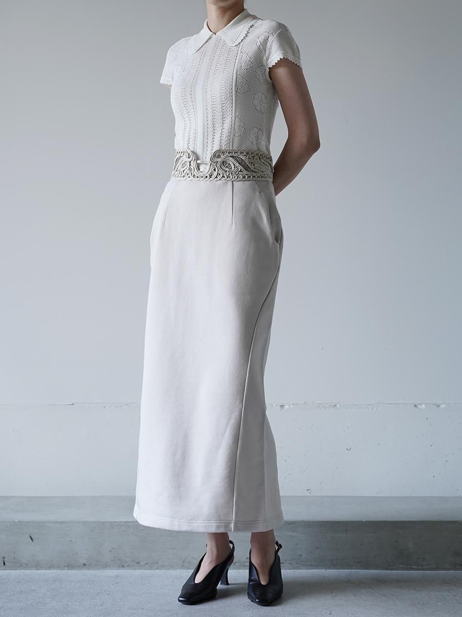 Mame Kurogouchi Cording Embroidery Sweat Skirt - Altamira Mame Kurogouchi Cording Embroidery Sweat Skirt - Altamira