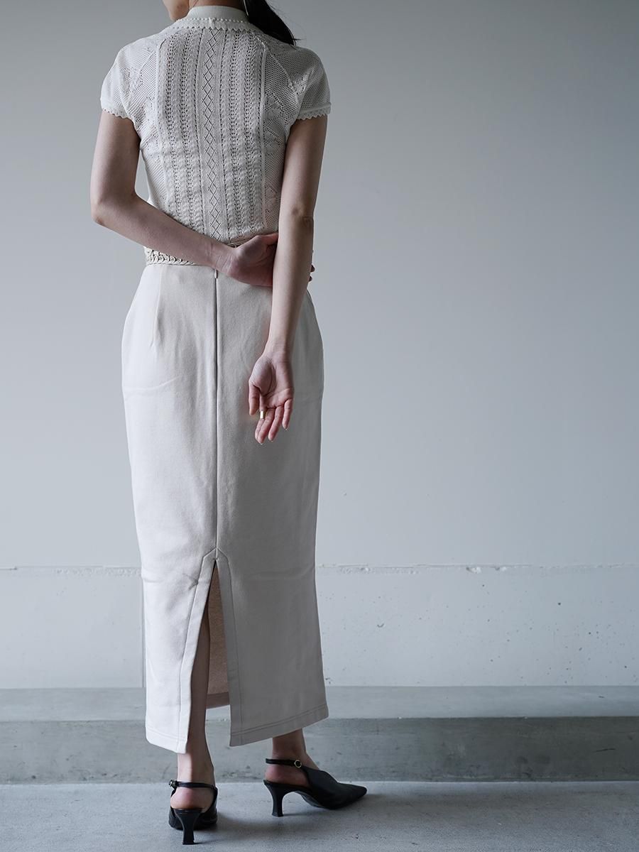 Mame Kurogouchi Cording Embroidery Sweat Skirt - Altamira