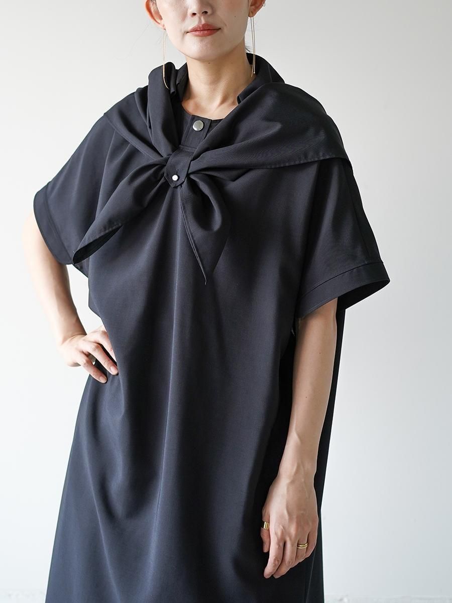 THE RERACS RERACS SCALF COLLAR DRESS - Altamira