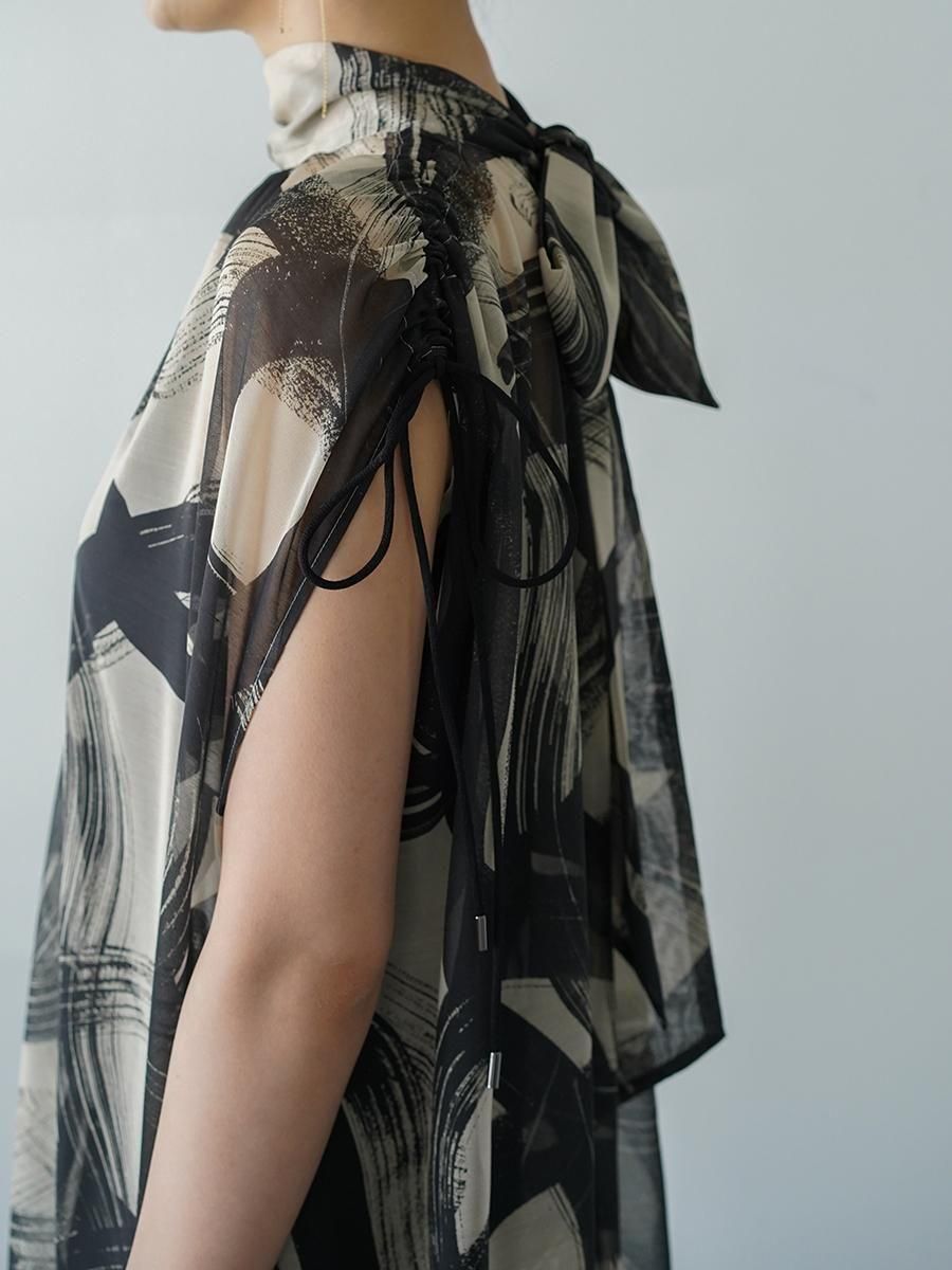 【UJOH】Bow Tie Gathered Dress サイズ2 UJOH Bow Tie Gathered Dress - Altamira