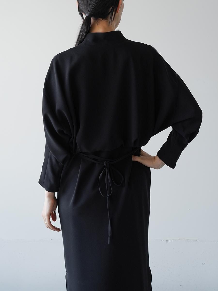 Mame Kurogouchi Triacetate Polyester Georgette V-Neck Dress