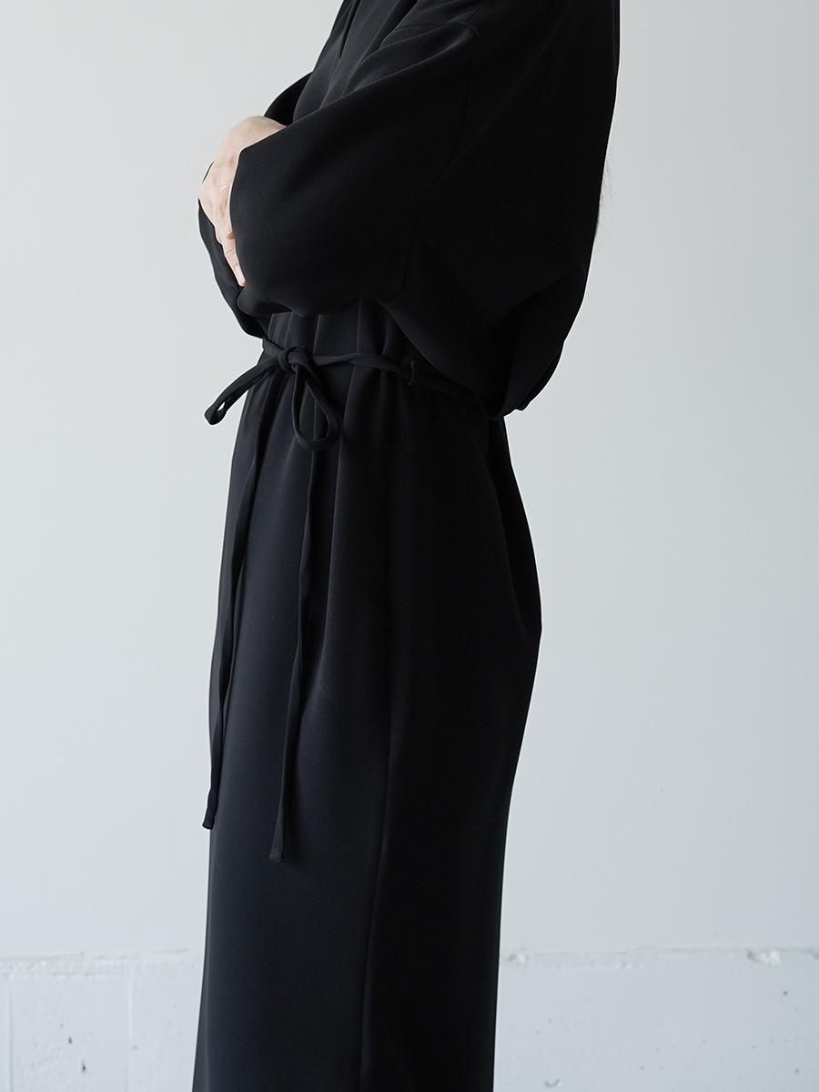 【Mame Kurogouchi】Triacetate Polyester ette Dress Triacetate Polyester Plunged