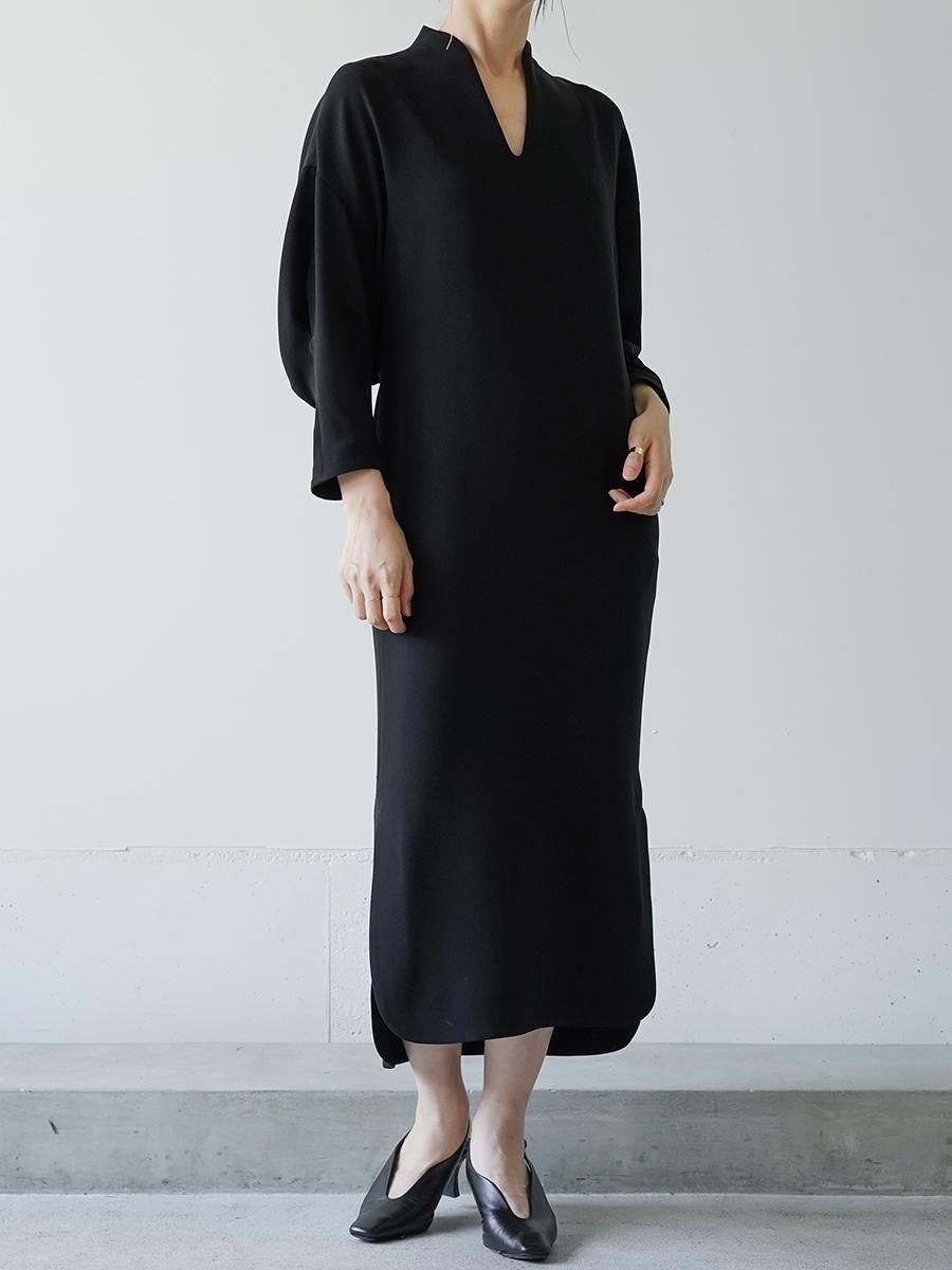 Mame Kurogouchi Triacetate Polyester Georgette V-Neck Dress