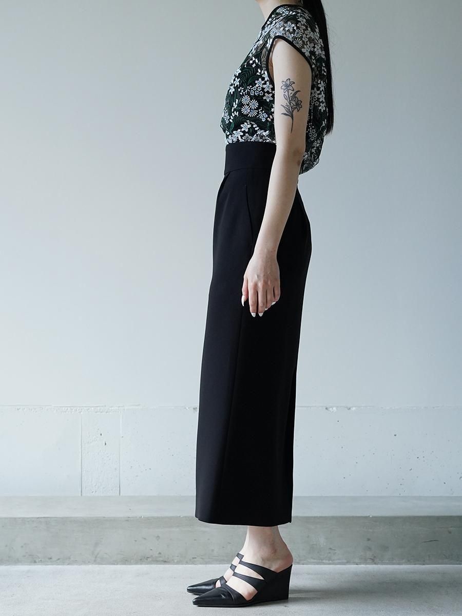 Mame Kurogouchi トリアセテート ポリエステル Iラインスカート Mame Kurogouchi Acetate Polyester I-Line Skirt - Altamira