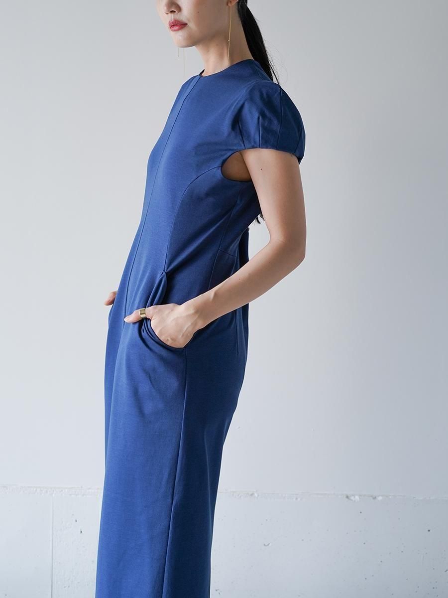 【Mame Kurogouchi】Cotton Jersey Puff Sleeve Dress Cotton Jersey Puff Sleeve Dress(1 BLACK): Mame Kurogouchi