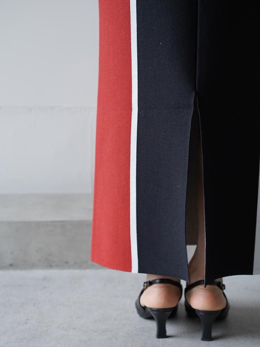 【Mame Kurogouchi】Geometric Pattern Knitted Skirt Mame Kurogouchi Geometric Pattern Knitted Skirt - Altamira