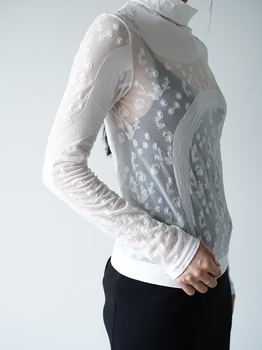 マミコ‼️ Mame Kurogouchi Knitted High Neck Top - Altamira