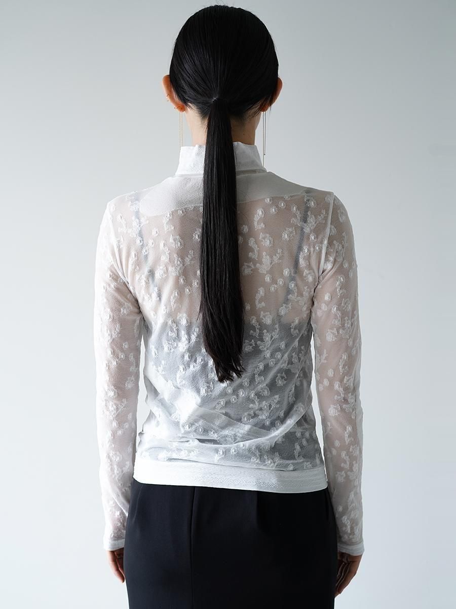 mame kurogouchi ハイネックトップス 値下げ】mame kurogouchi ハイネックTシャツ MM25SS-KN062