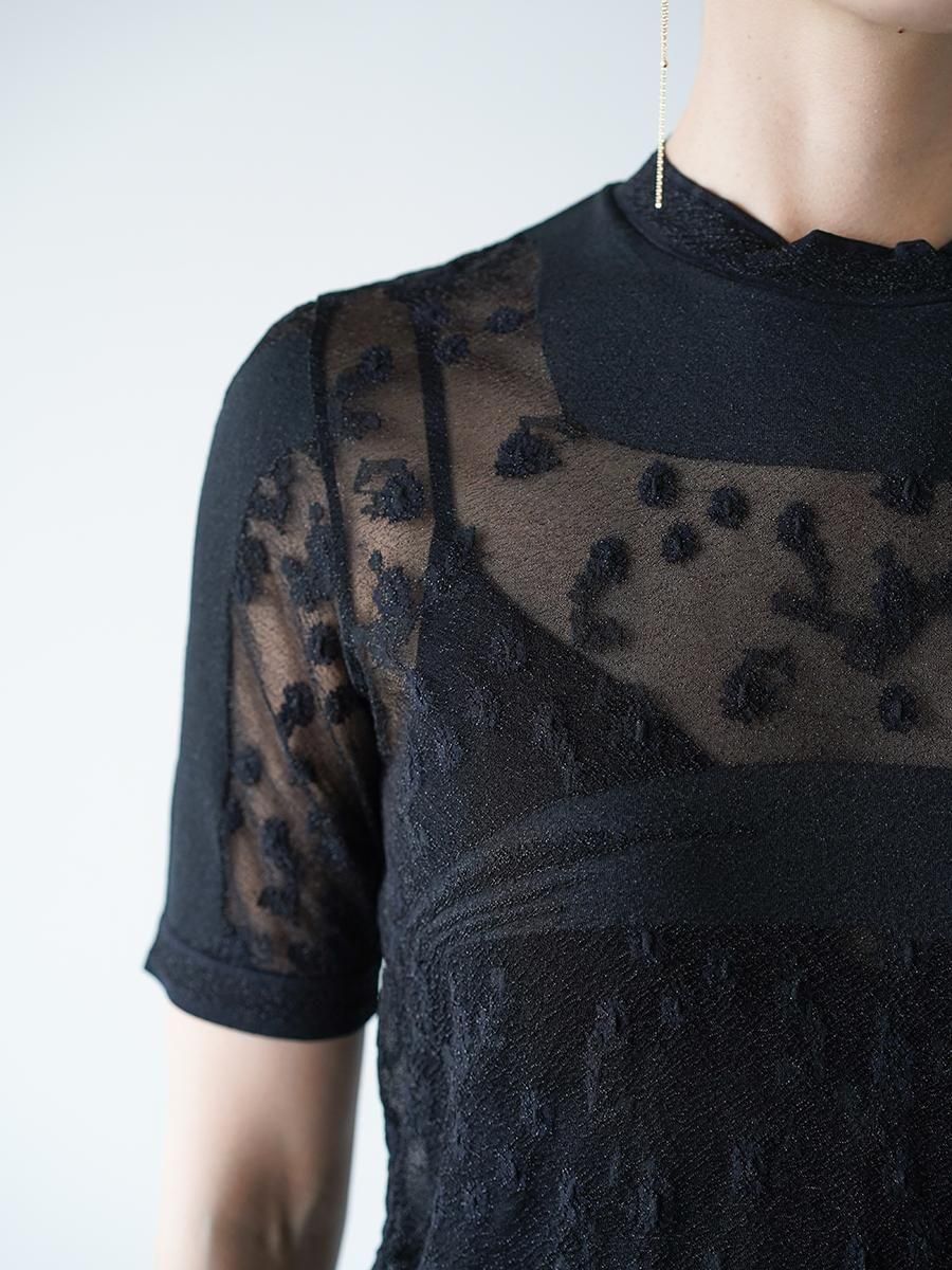 mamekurogouchi マメクロゴウチ Crew Neck tops Mame Kurogouchi Knitted Crew Neck Top - Altamira