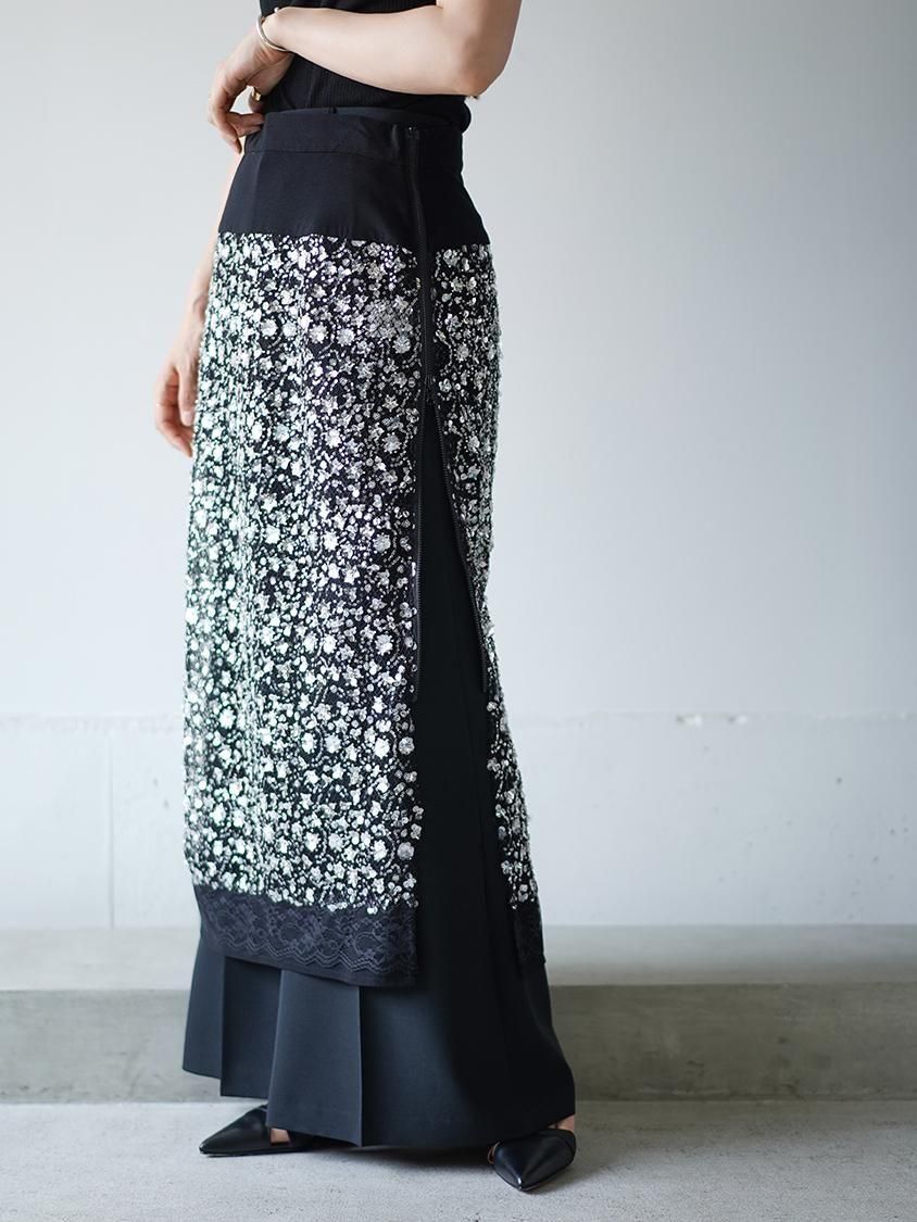 Chika Kisada Sequins lace tight skirt