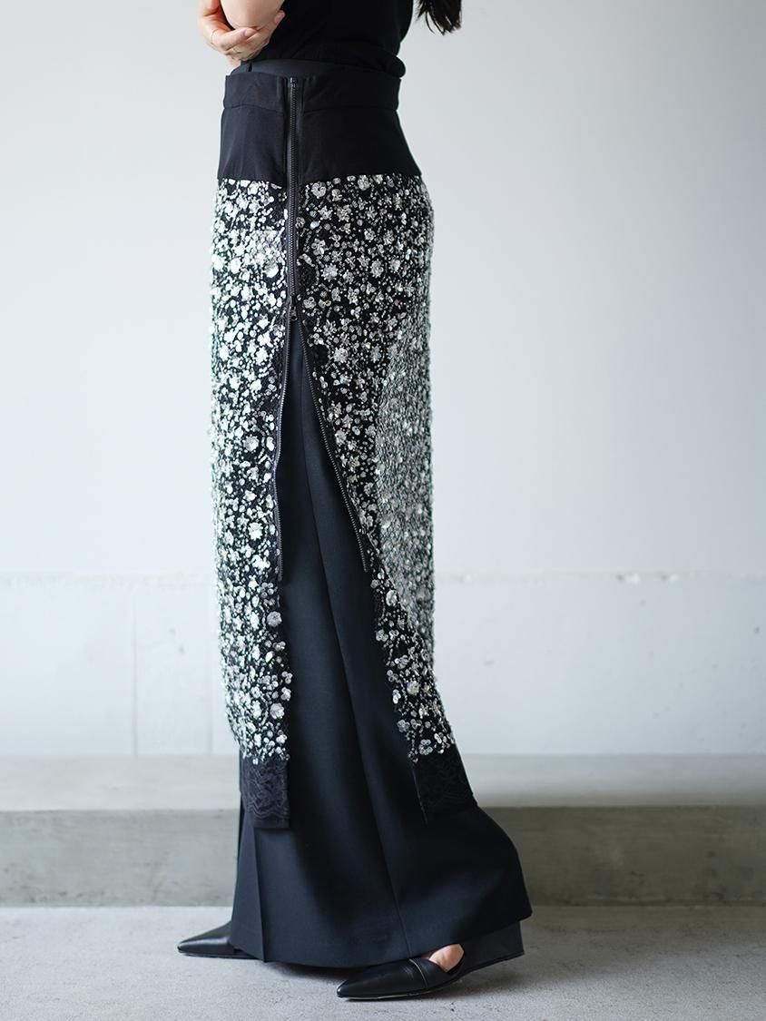 Chika Kisada Sequins lace tight skirt