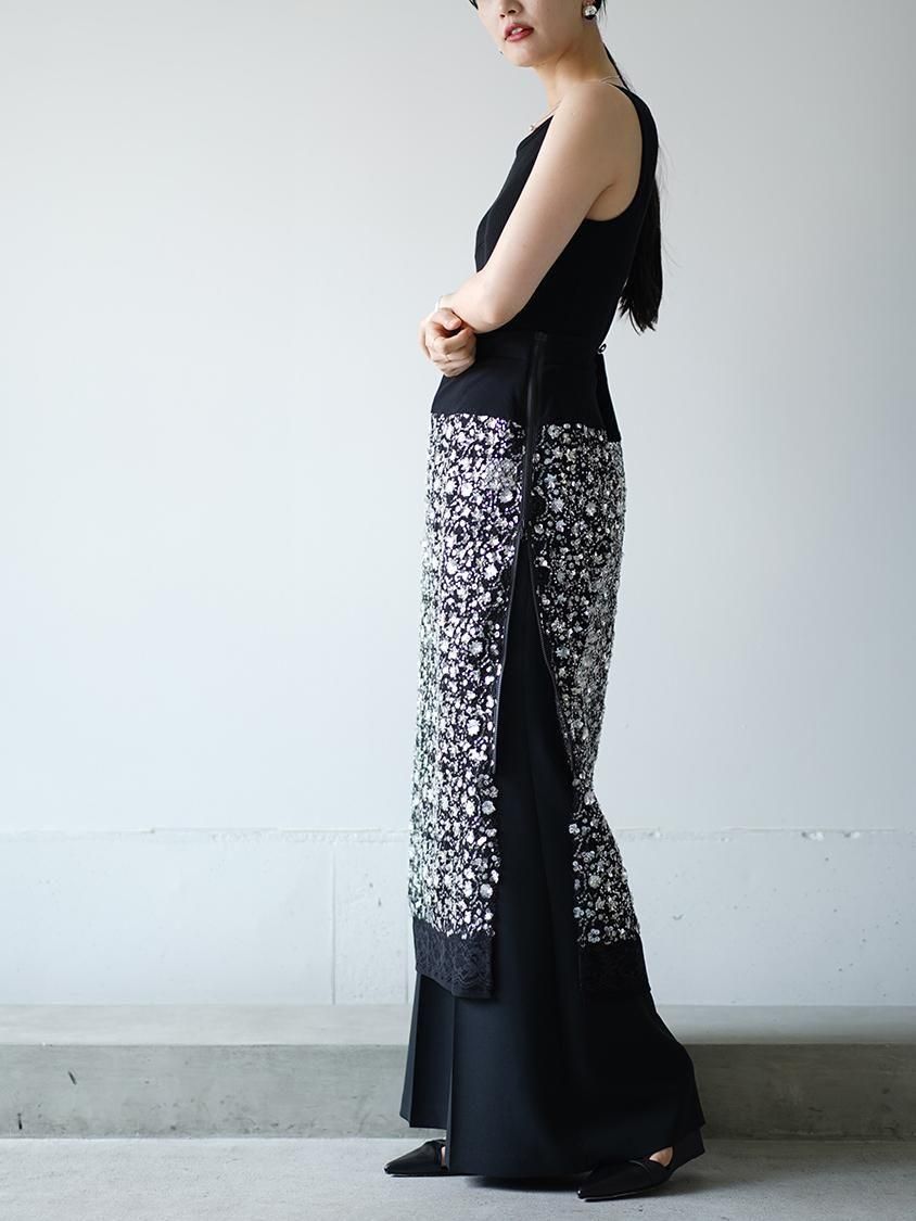 Chika Kisada Sequins lace tight skirt