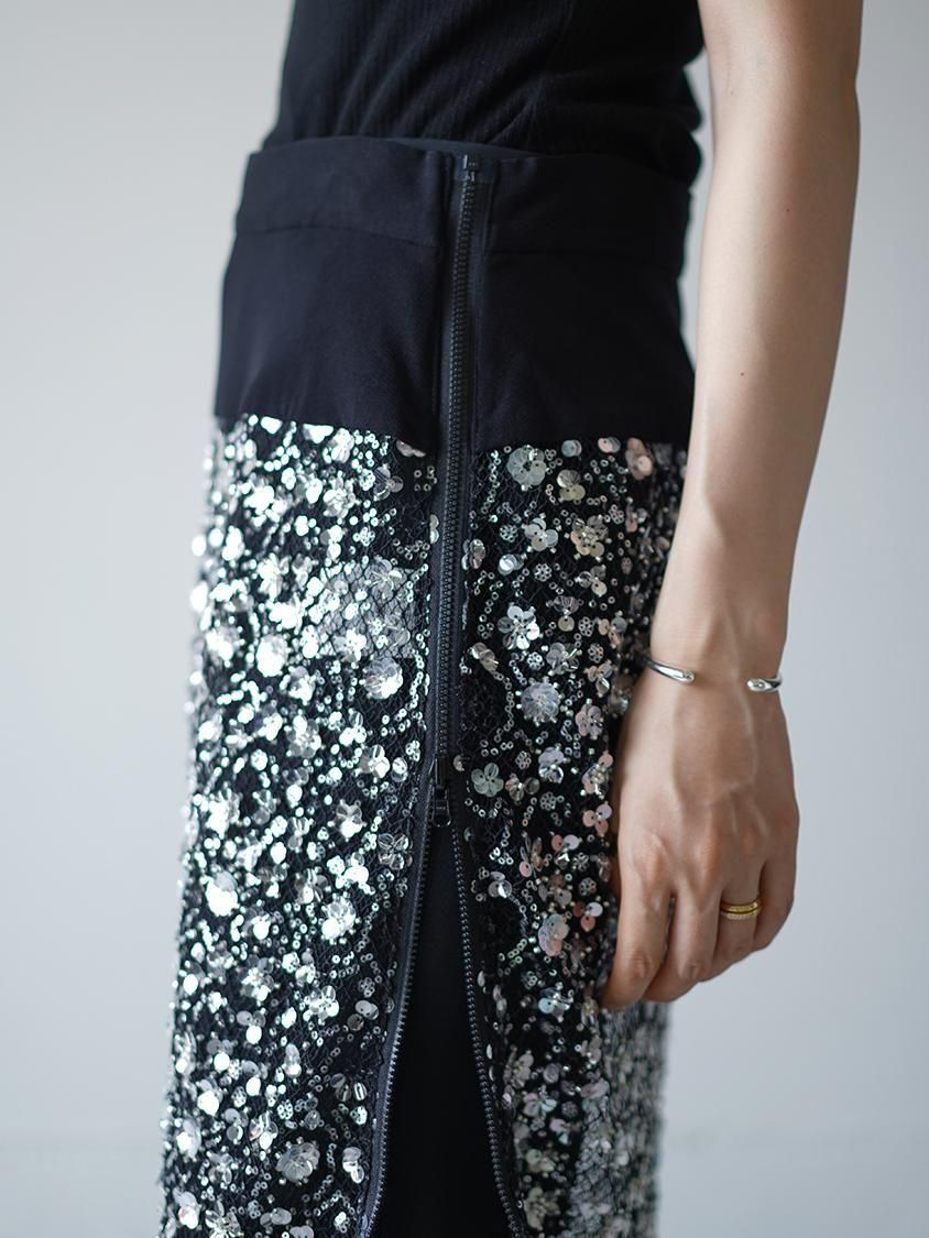 Chika Kisada Sequins lace tight skirt