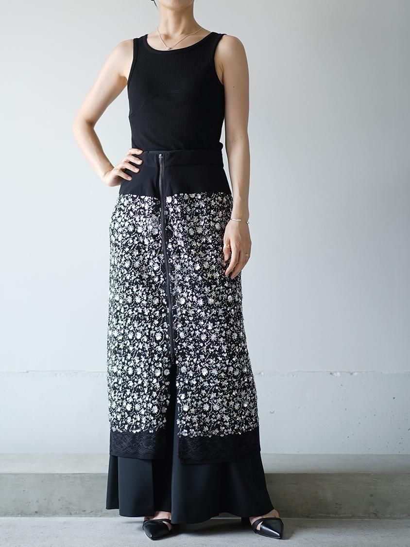 Chika Kisada Sequins lace tight skirt