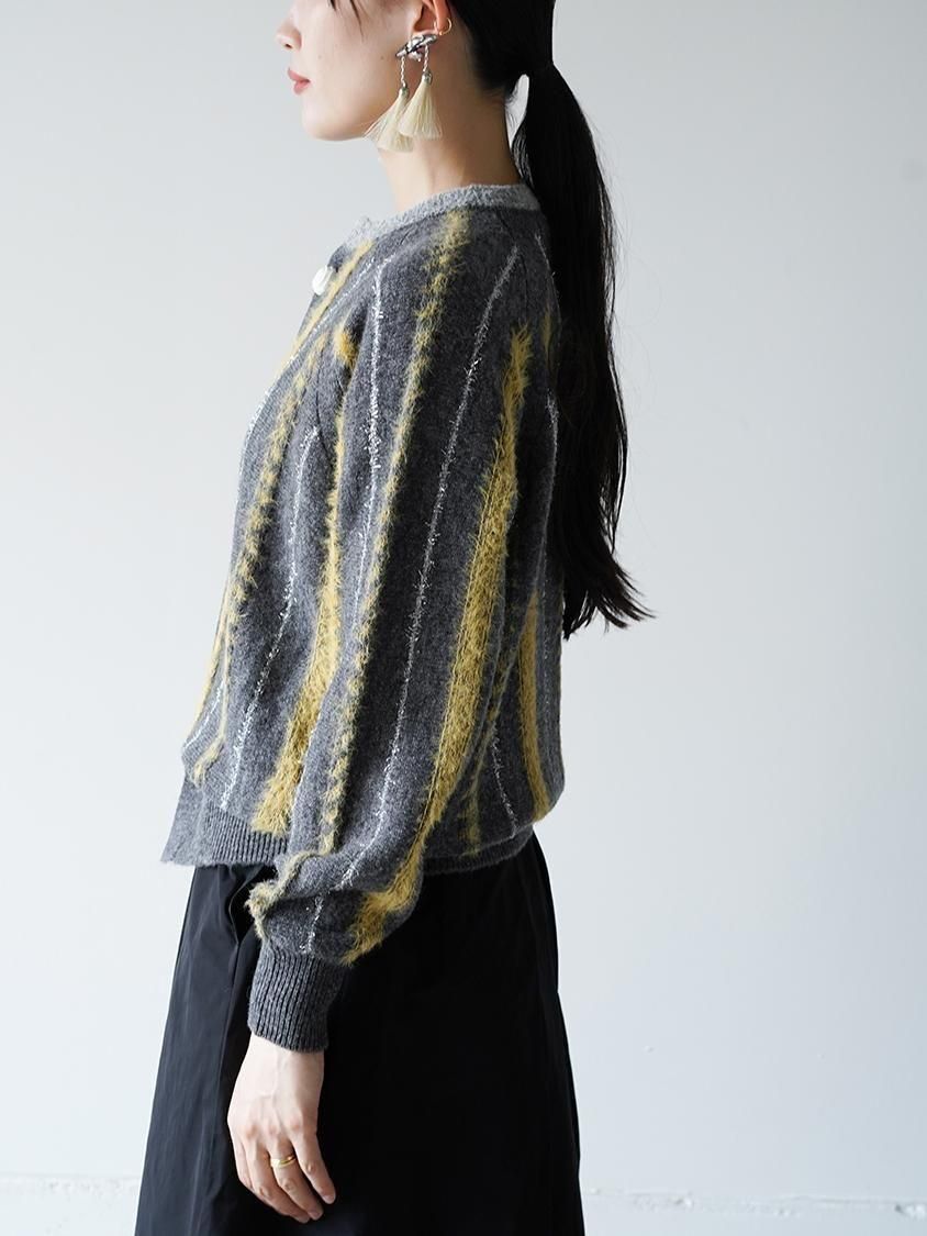 TOGA TOO Stripe knit cardigan