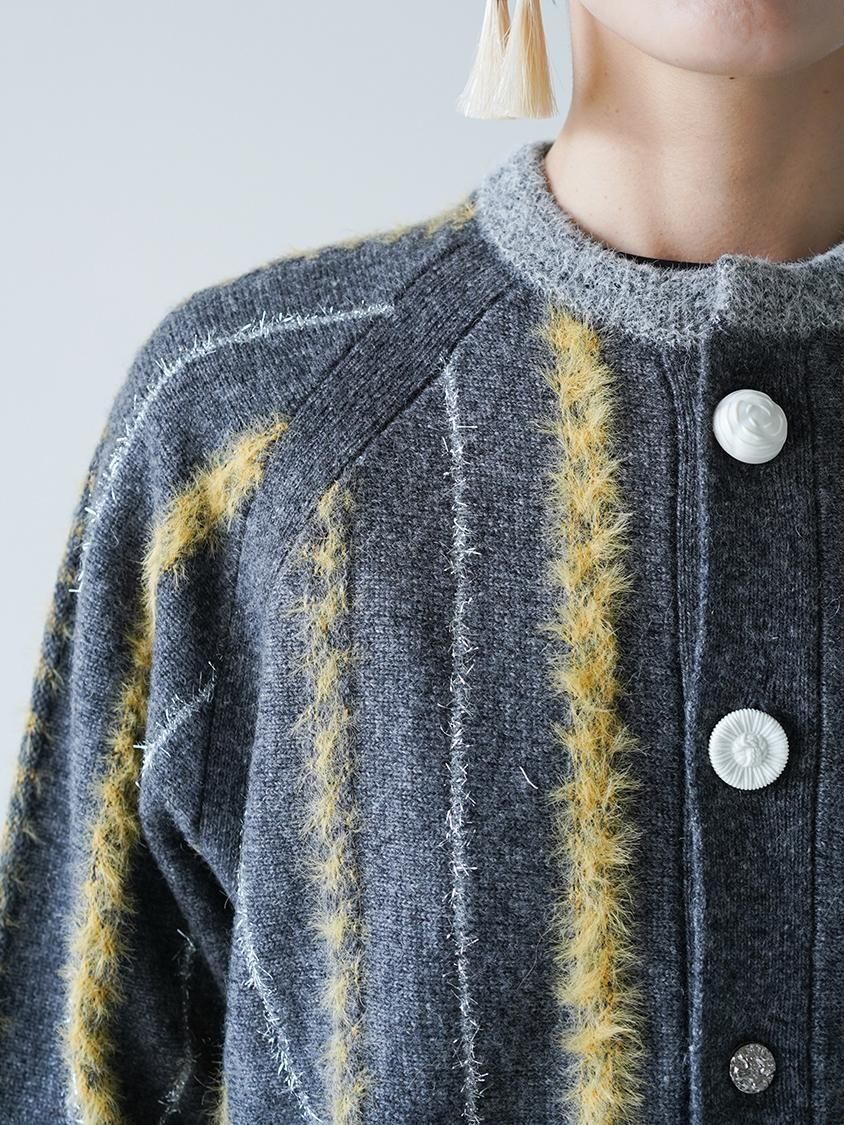 TOGA TOO Stripe knit cardigan