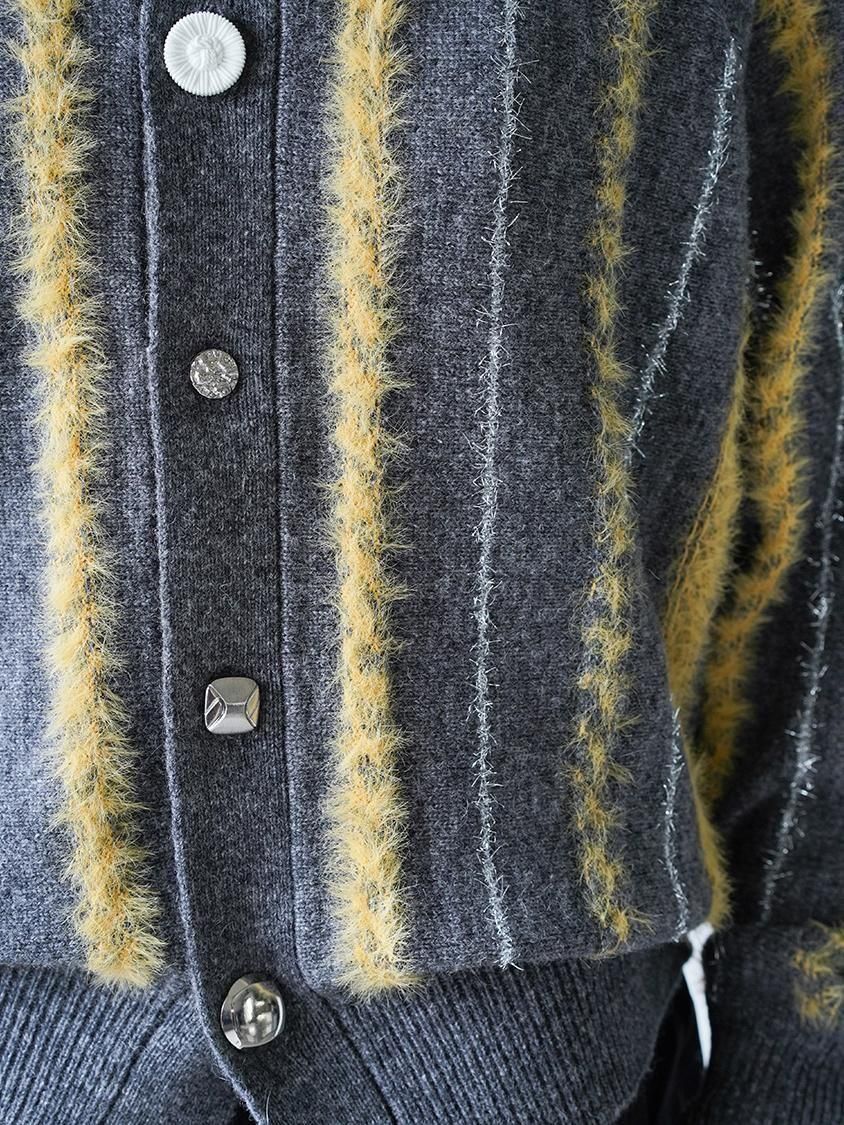 TOGA TOO Stripe knit cardigan