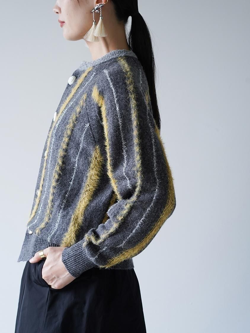 TOGA TOO Stripe knit cardigan