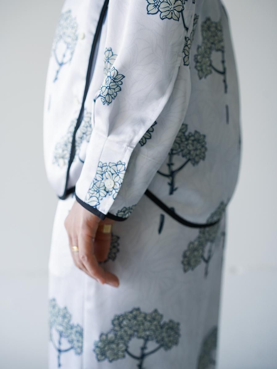 TELMA Printed Curved Shirt