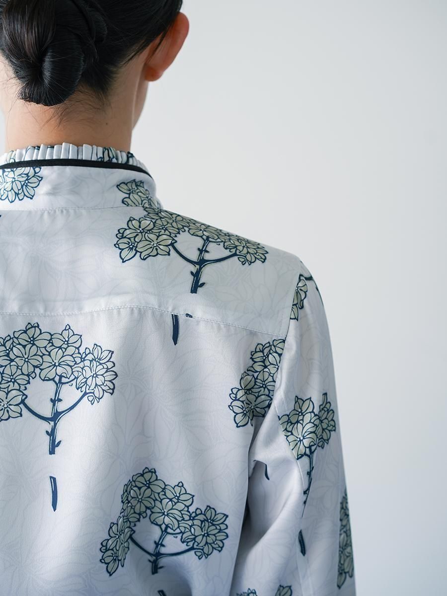 TELMA Printed Curved Shirt