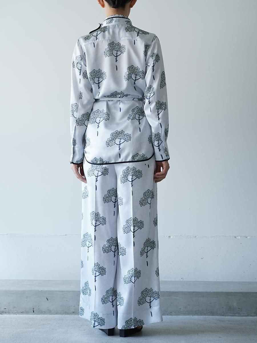 TELMA Printed Curved Shirt