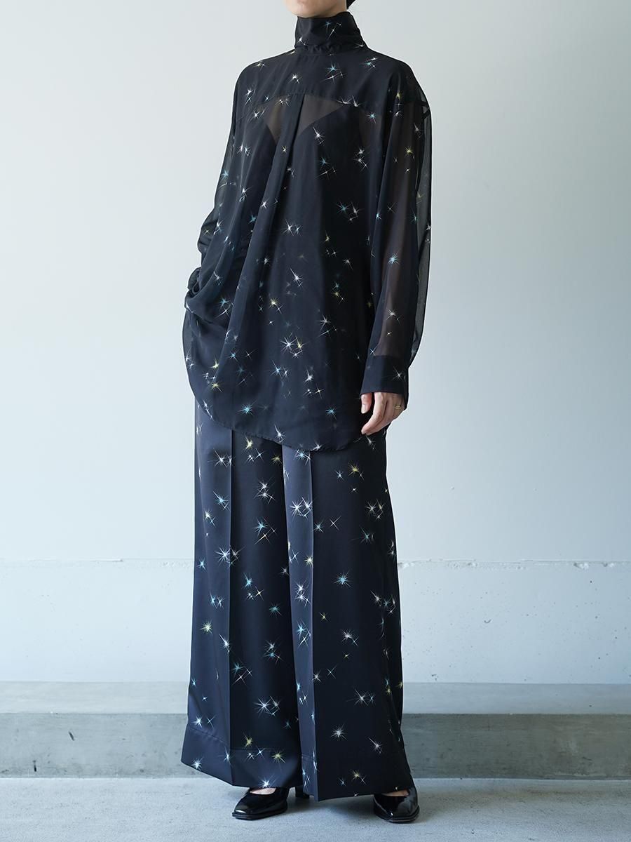 TELMA Printed Sheer Shirt