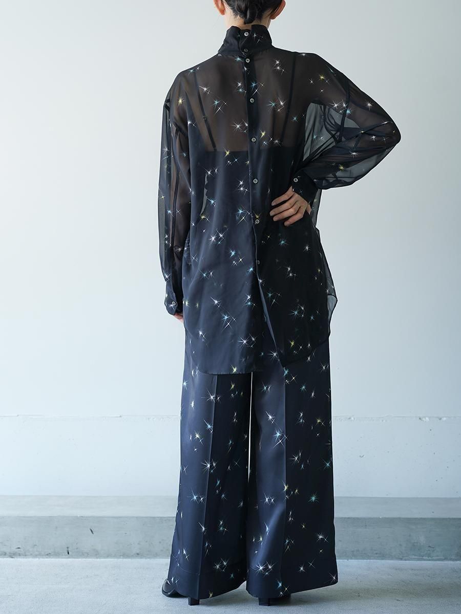 TELMA Printed Sheer Shirt