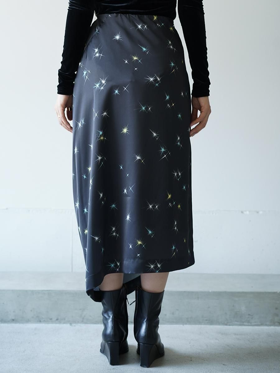 TELMA Printed Drape Skirt