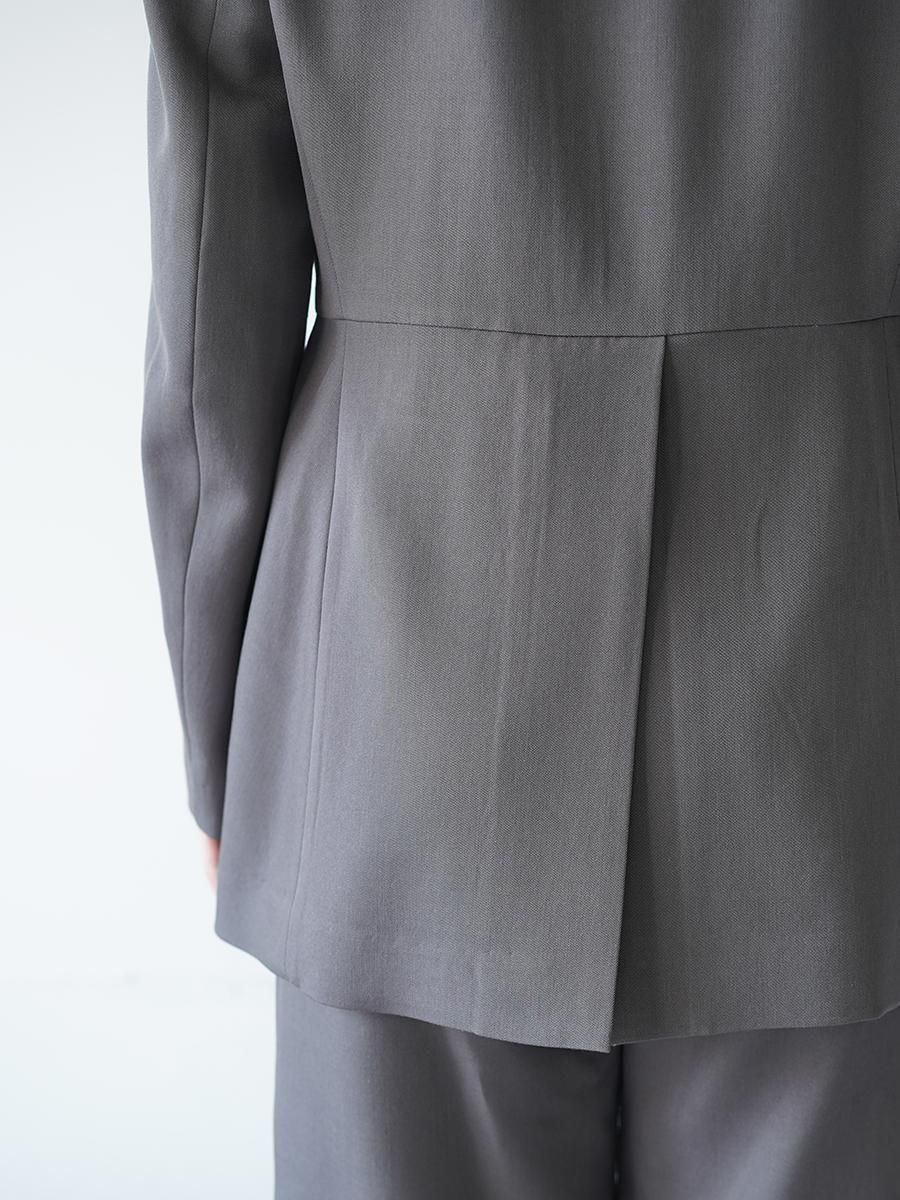 UJOH Smoking Cloth Collarless Peplum Jacket