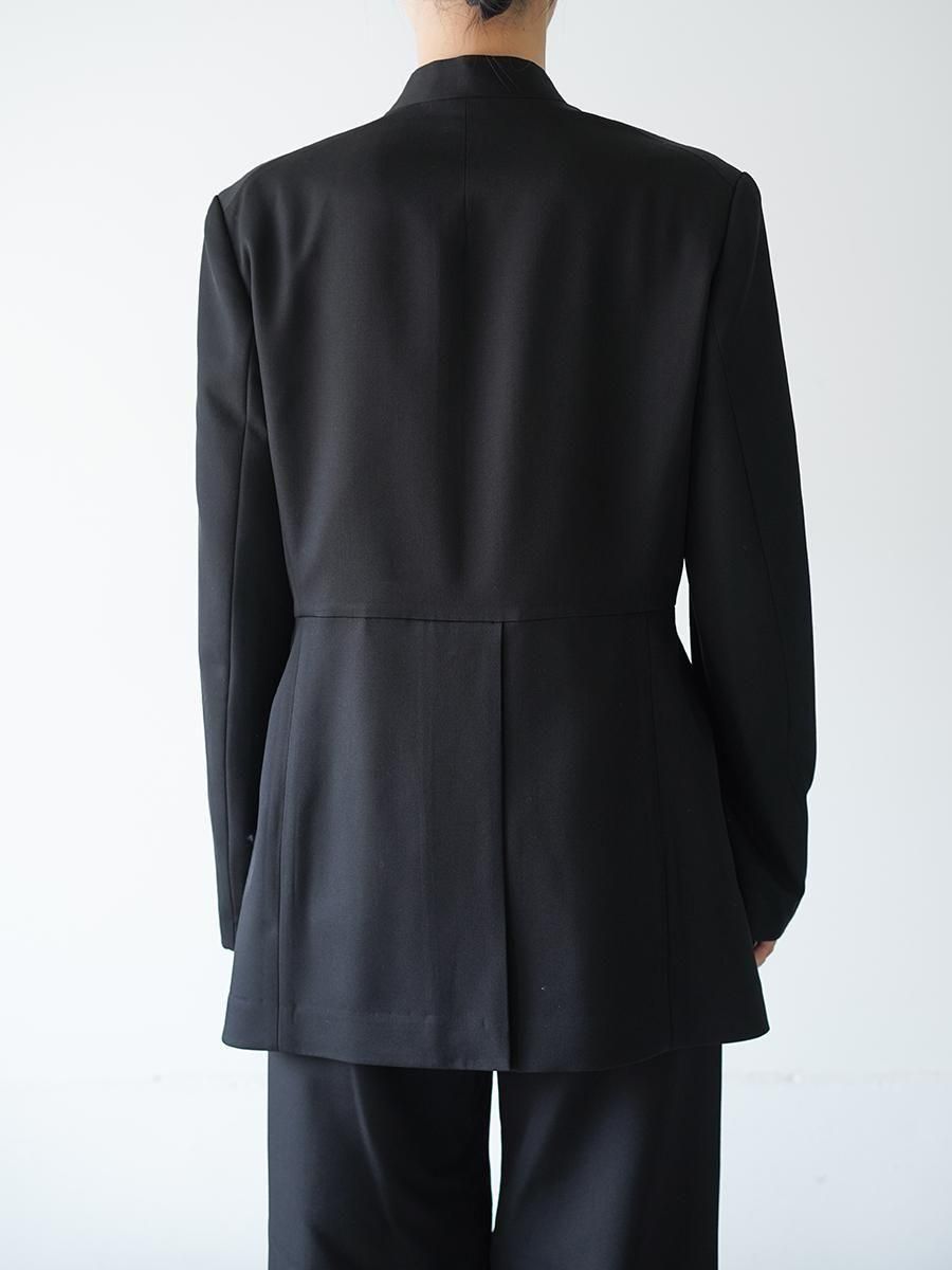UJOH Smoking Cloth Collarless Peplum Jacket