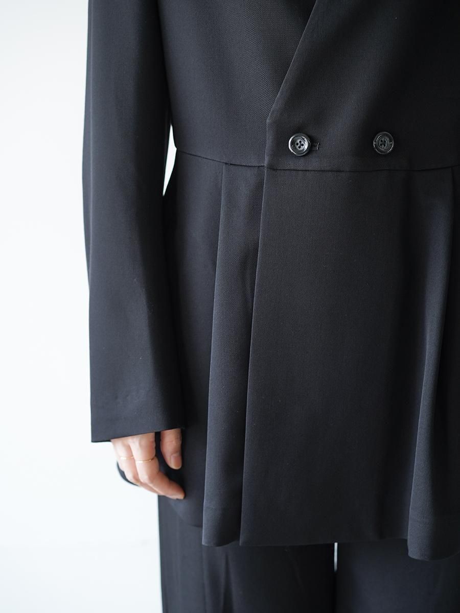 UJOH Smoking Cloth Collarless Peplum Jacket