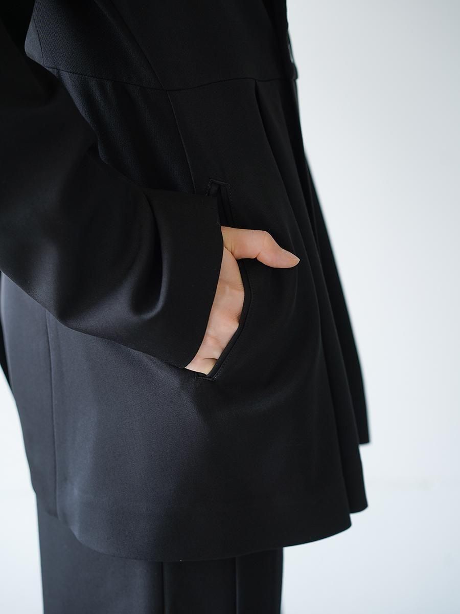 UJOH Smoking Cloth Collarless Peplum Jacket