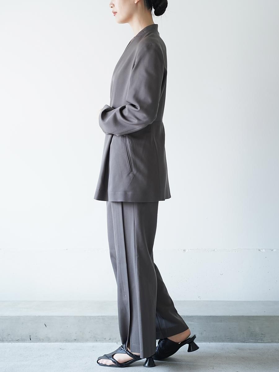 UJOH Smoking Cloth Front Slit Flare Pants