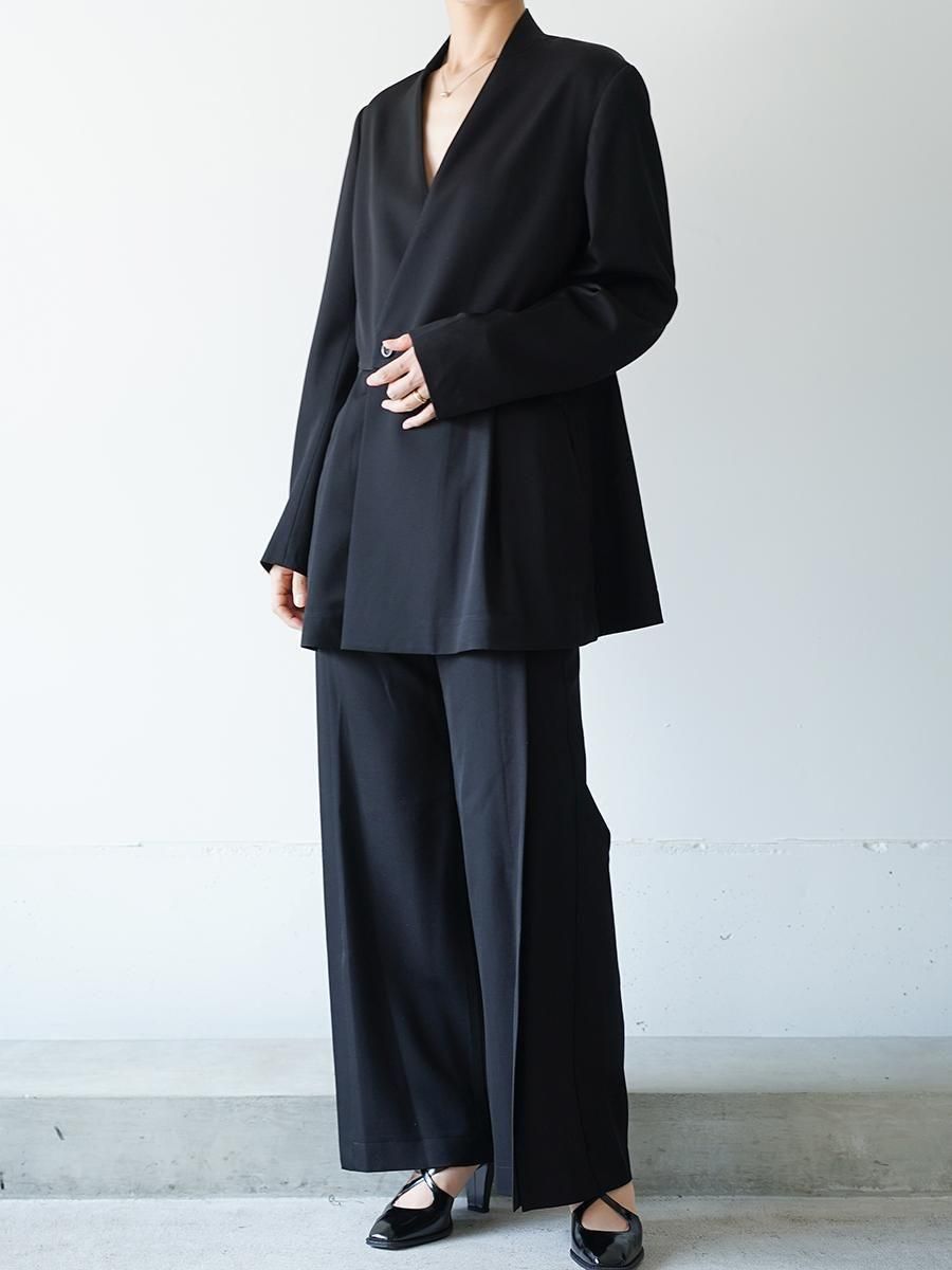 UJOH Smoking Cloth Front Slit Flare Pants