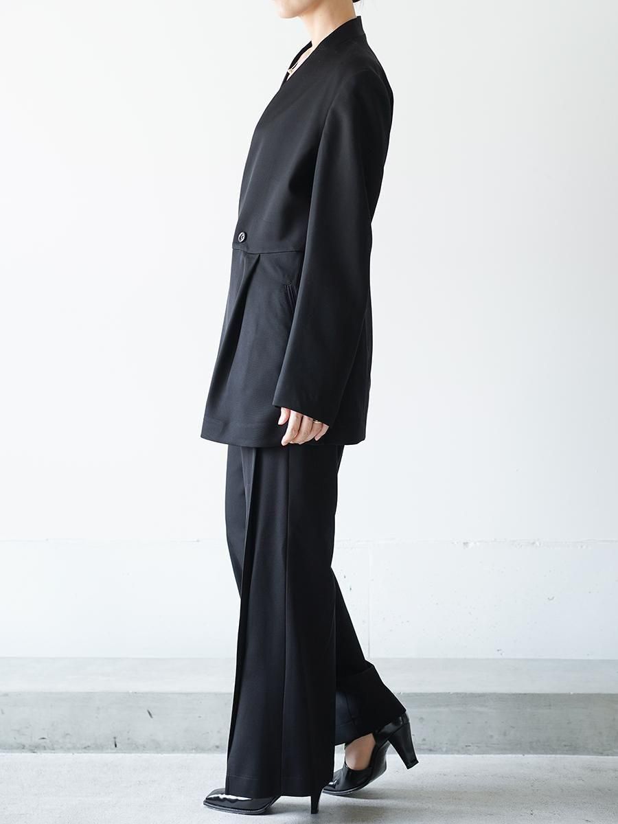 UJOH Smoking Cloth Front Slit Flare Pants