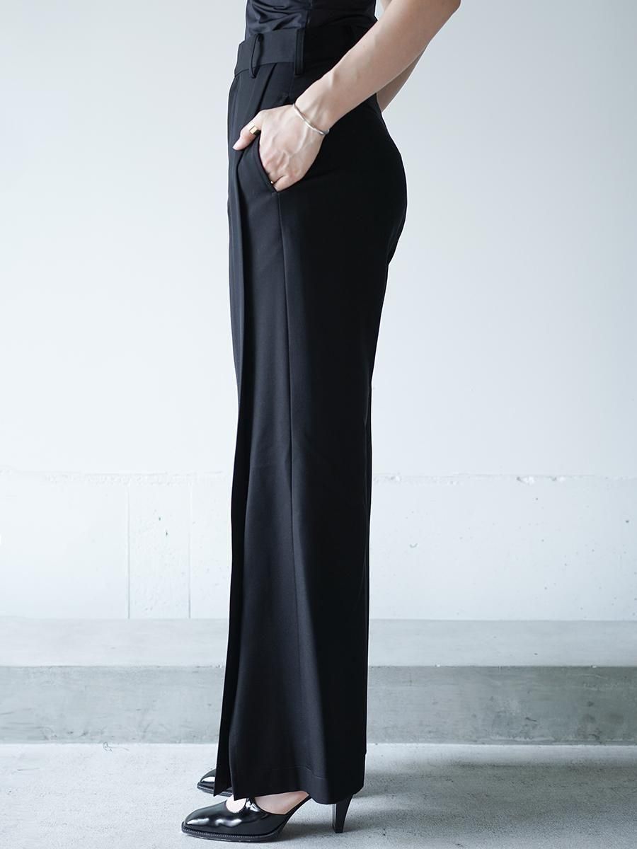UJOH Smoking Cloth Front Slit Flare Pants